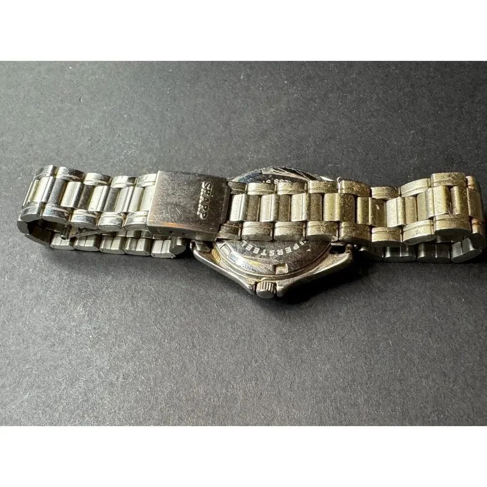 Sharp Supersteel Watch 352620 Stainless Steel Silver Dial 5ATM Water Resistant